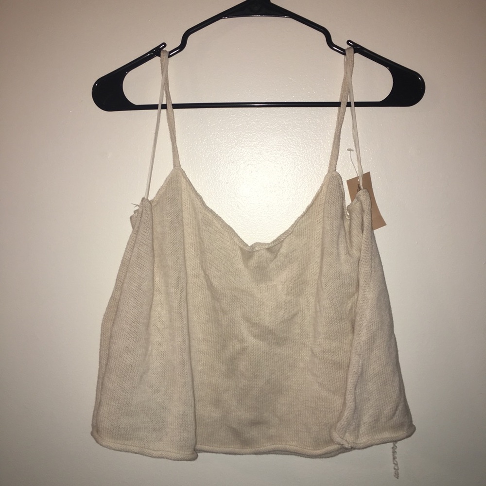 NWT Cream crop top